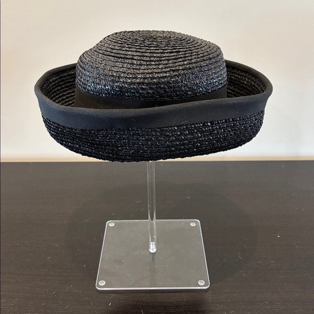 Vintage Straw Bowler Hat